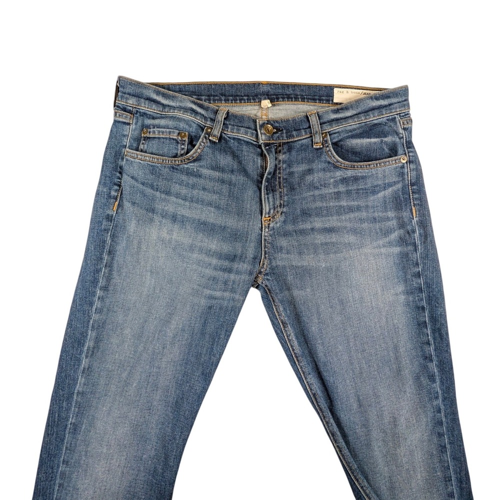 Rag & Bone/JEAN Womens Amelie Dre Jeans Blue Medium Wash Raw Hem Size 31